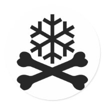 Death Snow Flake Bones crossed stickers by Tomaniac Death Snow Flake Bones crossed stickers