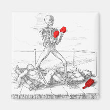 Death the Fisticuffs Champion Refrigerator Magnet