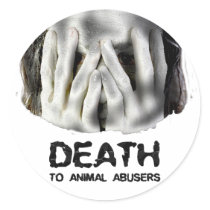 DEATH TO ANIMAL ABUSERS Stickers