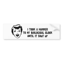 Death To Biological Clocks Bumper Sticker