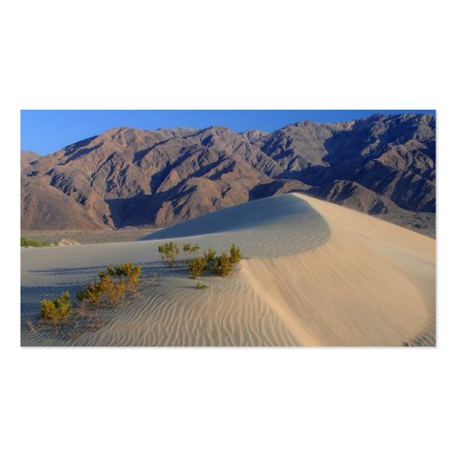 DEATH VALLEY SAND DUNES PHOTOGRAPHY NATURE BEAUTY BUSINESS CARD TEMPLATE (back side)