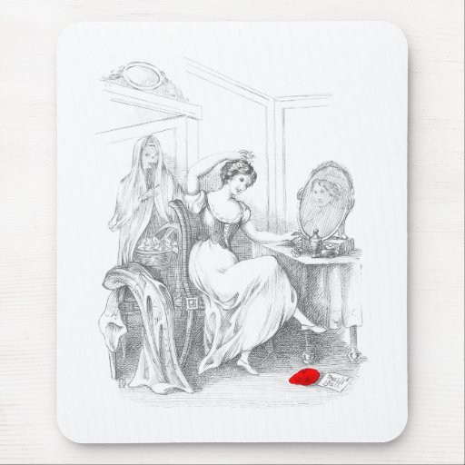 Death Watches the Lady at her Toilet Mousepads