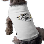 Death'head above hard disk opened doggie t-shirt