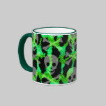 Deathrock Green Leopard Mug mugs