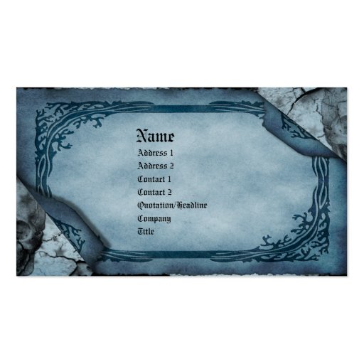 Death's Calling Card Gothic Business Card (front side)