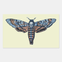 Death's Head Moth, aka Sphinx atropo moth Rectangular Sticker
