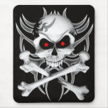 Death's Skull and Crossbones Mouse Pads