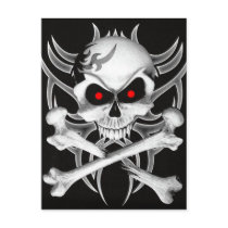 Death's Skull and Crossbones Postcards
