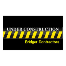 Debajo de contratista de construcción tarjeta de negocio