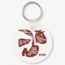 Debella Funeral Poster Stern keychains by Zerotees Debella Funeral Poster Stern keychains
