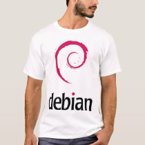 Debian logo t-shirts