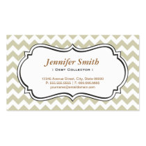 Debt Collector - Chevron Simple Jasmine Business Card