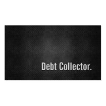 Debt Collector Cool Black Metal Simplicity Business Card Templates