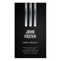 Debt Collector - Steel Metal Look Business Card Templates