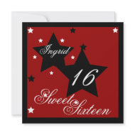 Debutant Star Sweet Sixteen-Cust. invitation
