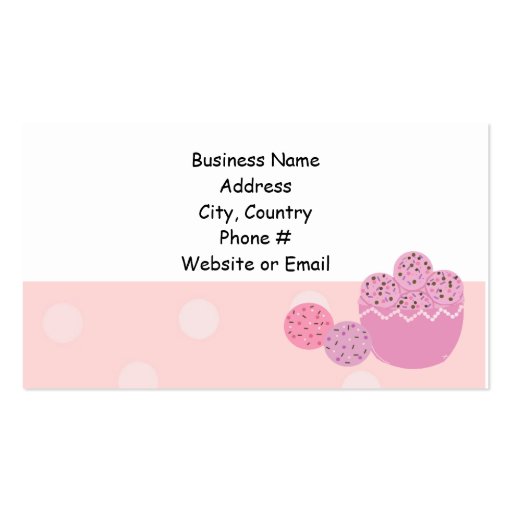 Decadent Cake Balls Business Card Template (back side)