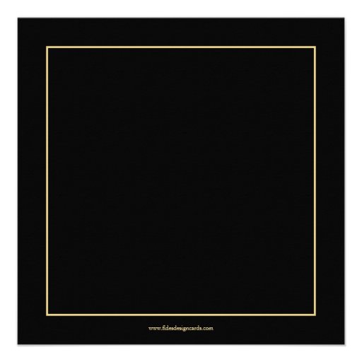 Decadent Deco elegant chic formal black wedding Invite