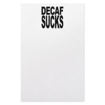 Decaf Sucks Stationery Design