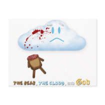 Decapitated Bear and Cloud postcards