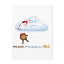 Decapitated Bear and Cloud postcards