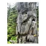 Decaying totempole at Ninstints Postcards