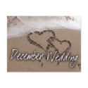 December Beach Destination Wedding - Customized postcards