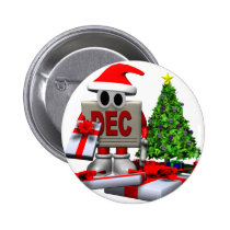 December Christmas Holiday buttons