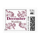 postcard - Maroon/ Plum and White month postage is perfect for any wedding occasion! Be sure to check out our other wedding postage stamps available! 
                 Each Wedding Month has the same selection of postage. If you would like something custom made or if you want any postage changed in some way, let me know! 