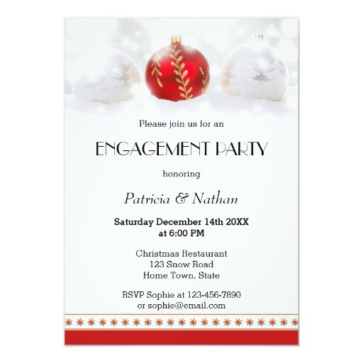 december or christmas engagement party invitation zazzle december or christmas engagement party invitation zazzle