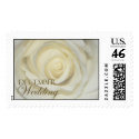 December simply cream wedding rose postage