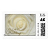December simply cream wedding rose postage stamps