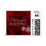 December Snowflake wedding postage