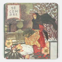 December Square Sticker