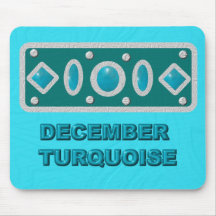 December Turquoise Mouse Pad