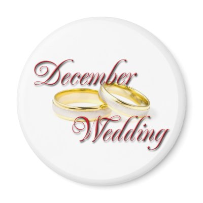 DECEMBER WEDDING FRIDGE MAGNETS