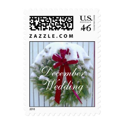 December Wedding Invitation Postage by TDSwhite