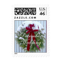 December Wedding Invitation Postage postage