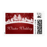 December Wedding Invitation Postage Stamps