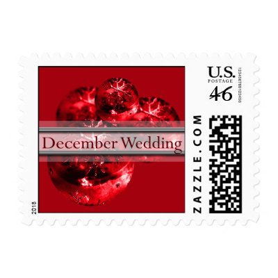 December Wedding Postage Stamp
