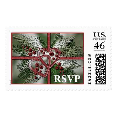 December Wedding Postage Stamp