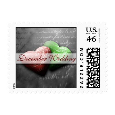 December Wedding Postage Stamp