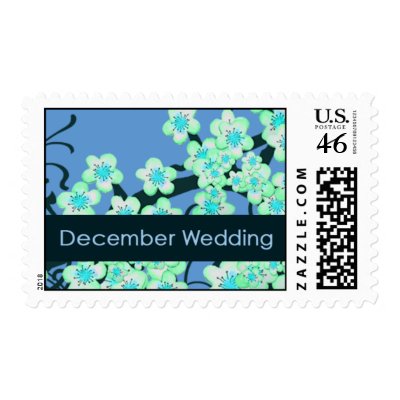 December Wedding Postage Stamps