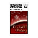 December Wedding Postage with Snowflakes postage