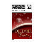 December Wedding Postage with Snowflakes
