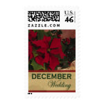 pointsettia December Wedding stamps