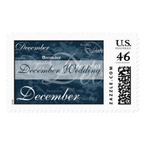December Wedding Turquoise postage