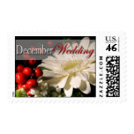 December Wedding Winter Holiday Postage Stamp