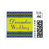 December Wedding yellow blue postage by DonnasGreetingCards December Wedding yellow blue postage