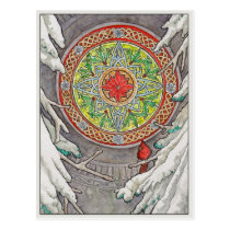December's Window Post Card postcards