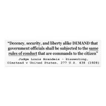 Decency Security and Liberty Judge Louis Brandeis Photo